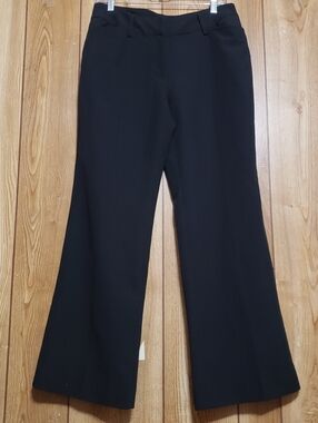 Black Women's  Dress Pants  8P Adjustable Waist Business Minimalist